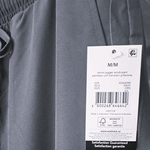 New Women's Jogger Gray Scrub Pant - Picture 2 of 3